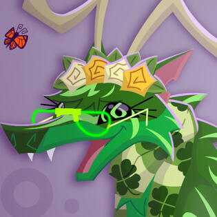 GREEN WOLF (Animal Jam avatar)